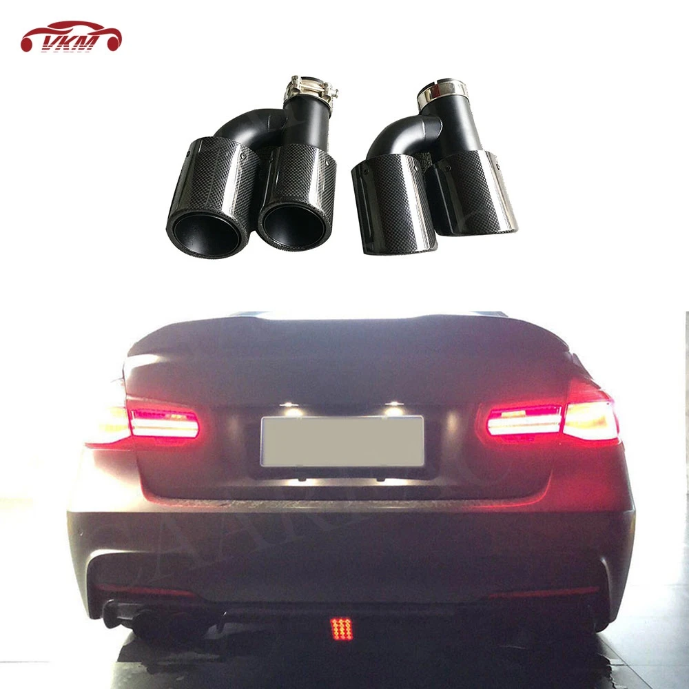 

Насадки на выхлопную трубу заднего бампера из углеродного волокна, автомобильные выхлопные трубы из нержавеющей стали, насадки на глушитель, трубы для Audi, автомобильные аксессуары, инструменты