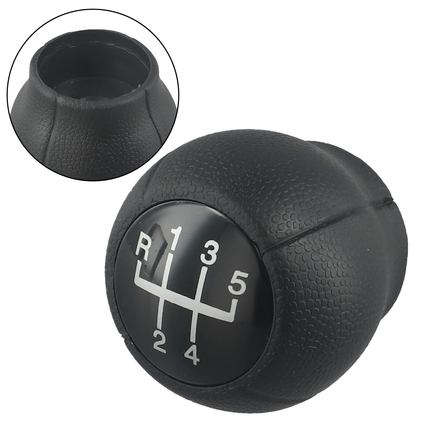 Car Interior Gear Knob 5-speed Gear Knob Car Interior Upgrade Black Color Direct Replacement Easy Installation