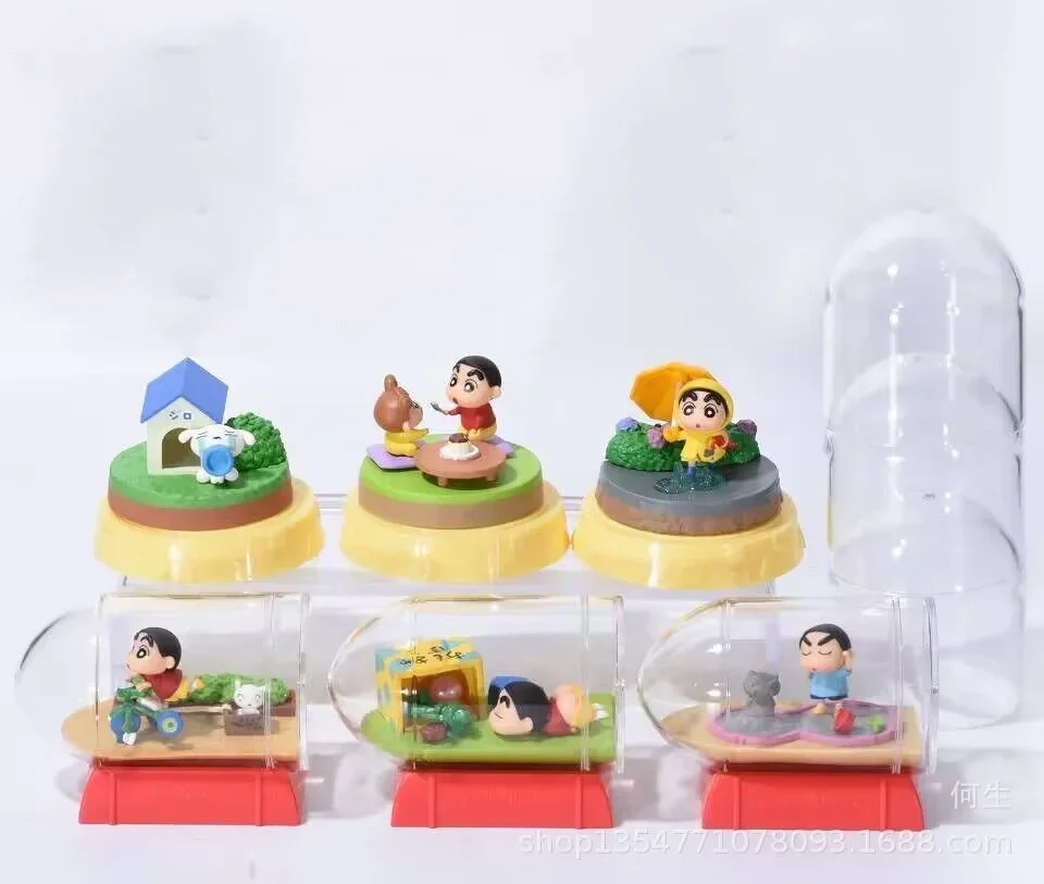 

1Pcs Random Style New Anime Crayon Shin-chan Miniature daily scenes Kawaii Figure PVC Model Toys Doll Collect Ornaments Gifts