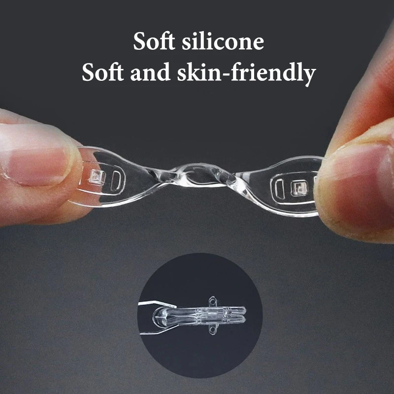 4 قطعة منصات أنف للنظارة من السيليكون غير قابلة للانزلاق على شكل حرف U-مجموعات إصلاح للنظارات ملحقات مريحة وناعمة وقابلة للتنفس للنظارات