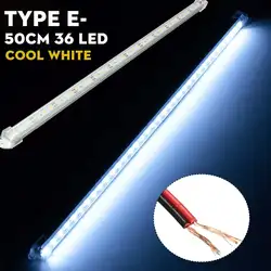 1pcs 50cm 12V LED 5630 SMD Car Interior Led Light Bars Lamp Reading Light Tube Van Cabin Lorry Truck Camper Boat Camper