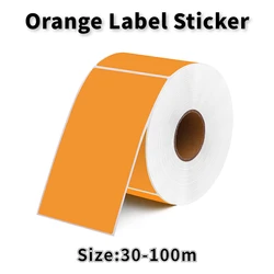 Orange Thermal Paper Barcode Shipping Address Labels Compatible with Zebra & Rollo Label Printer,Premium Adhesive & Perforated