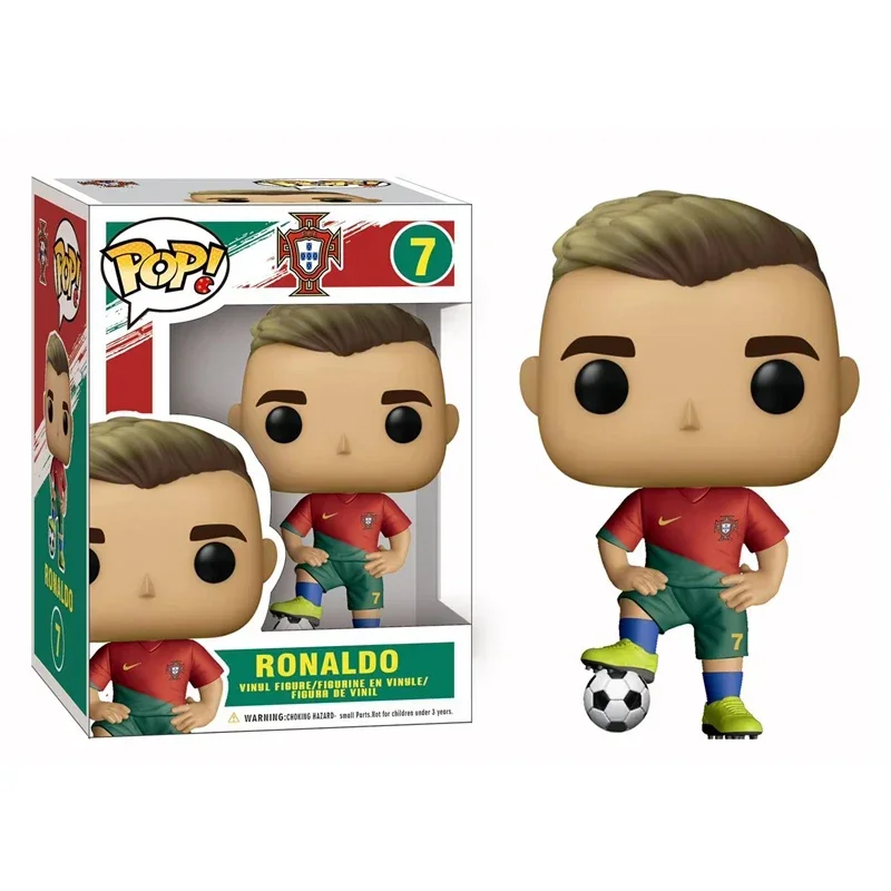 5PCS POP Ronaldo #7 Real Madrid Riyadh Juventus Manchester United Vinly Figure Children Decoration Birthday Gifts 4 inch #7