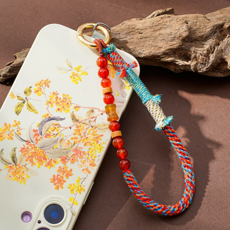 

Chinese Style Intangible Cultural Heritage Traditional Hand Woven Mobile Phone Anti-theft Bracelet