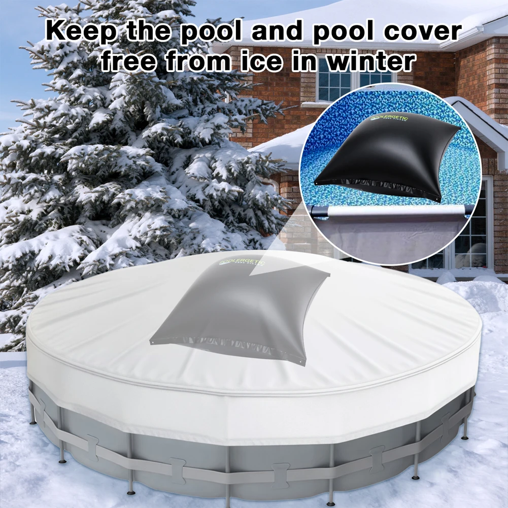 Above Ground Pool Protective Air Pillow 120 by 120cm with 2 Ropes Keeps Pool Covers Elevated to Avoid Winter Damage