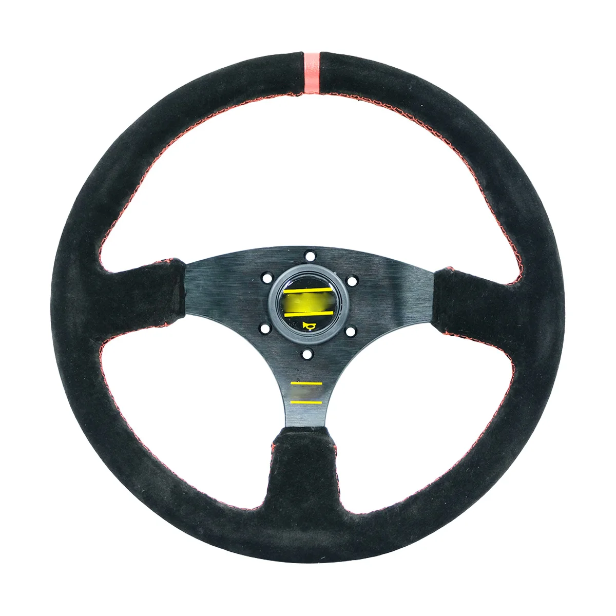 

14 inch 350MM flat modified racing leather car steering wheel, gaming competitive steering wheel 13054