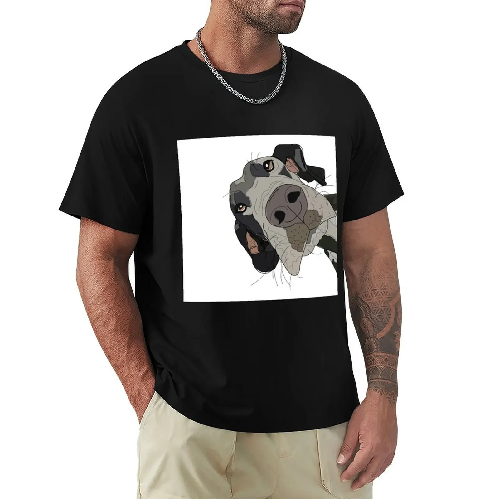 Great Dane In Your Face Dog T-Shirt baggy shirts customs design your own anime figures oversizeds Short sleeve tee men