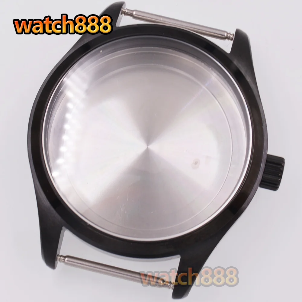 watch888 40mm Stainless Steel Silver/Black/Coffee color Watch Case Sapphire Glass Fit NH35 NH36 ETA2824 PT5000 Movement