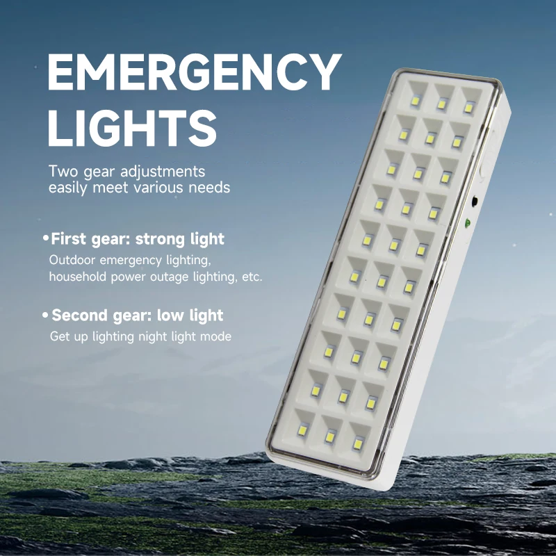 1/2/3/4pcs Emergency Light 30LED Emergency Evacuation Lamp Wall-mounted Home Bulb Rechargeable Camping Lights for Power Outage