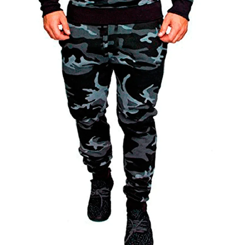 Pantalones Cargo tácticos informales para hombre, pantalones de chándal de camuflaje con múltiples bolsillos, pantalones Harem de lápiz para correr,