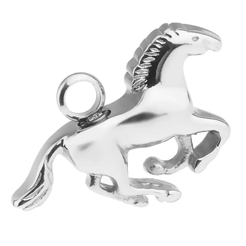Memorial Pendant Stainless Steel Horse Cremation Pendant Pet Ash Holder Keepsake Jewelry Locket for Honoring Pets