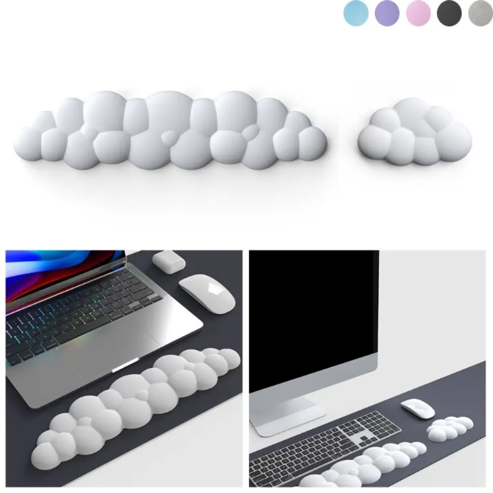 

Мягкая противоскользящая подставка для запястья, коврик для клавиатуры из пены с эффектом памяти, коврик для мыши в форме облака, геймер