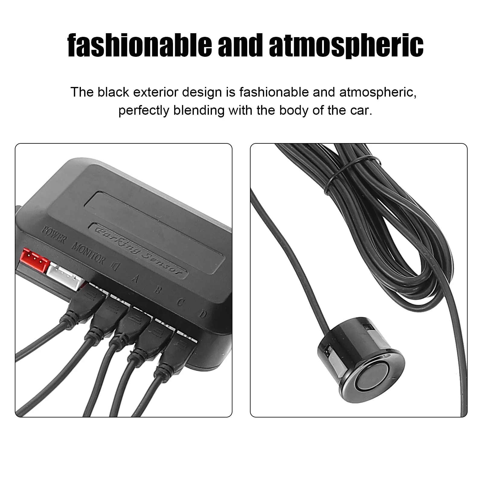 

1Set Parking Durable ABS Material Safe Backup Sensor Car Accessory Stylish Design Versatile Compatibility