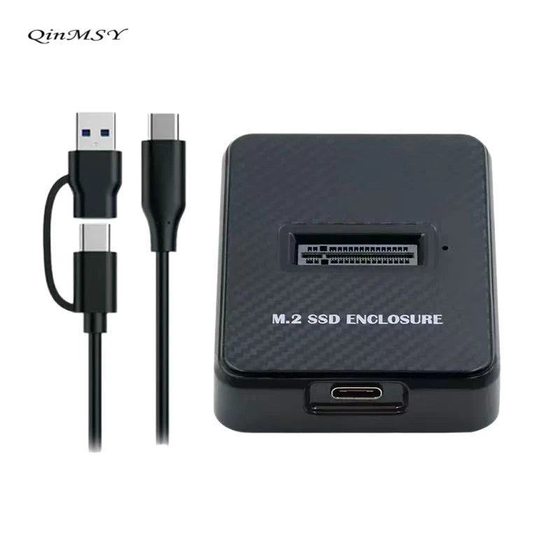 

USB 3.0 USB-C Type-C Type-A to NVME M-key M.2 NGFF SATA SSD Docking Horizontal External Cable Enclosure RTL9210B Chipset