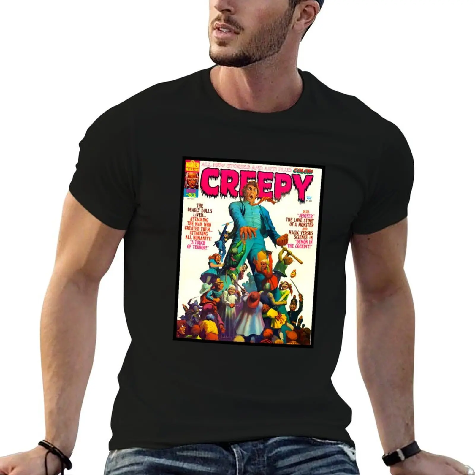 ANOTHER GREAT VINTAGE CREEPYMAGAZINE COVER! #63 T-Shirt vintage t shirts quick-drying cotton t shirt men