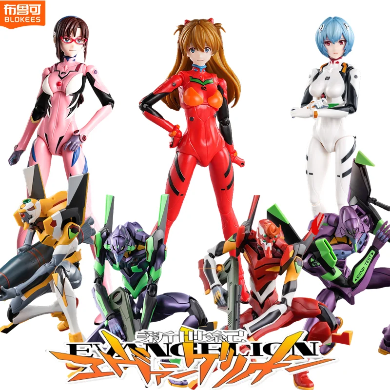 Blokeesヱヴァ フィギュア 3体セット Original BLOKEES EVANGELION EVA-01 NEON GENESIS Shinji Ikari‌ Rei