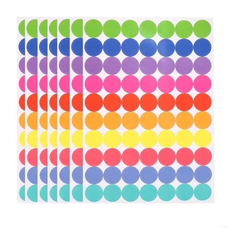 Gói 700 nhãn dán chấm đầy màu sắc 0,75 inch nhãn dán nhãn dán nhãn có thể ghi được