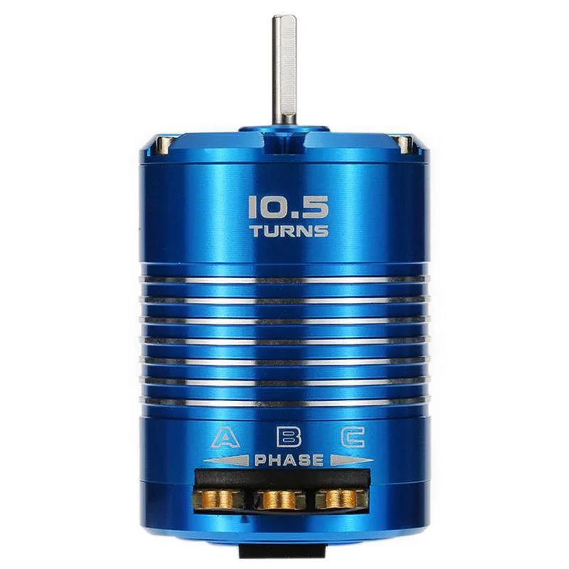 High Efficiency 540 Sensored Brushless Motor for 1/10 RC Car Blue, 10.5T 3450KV