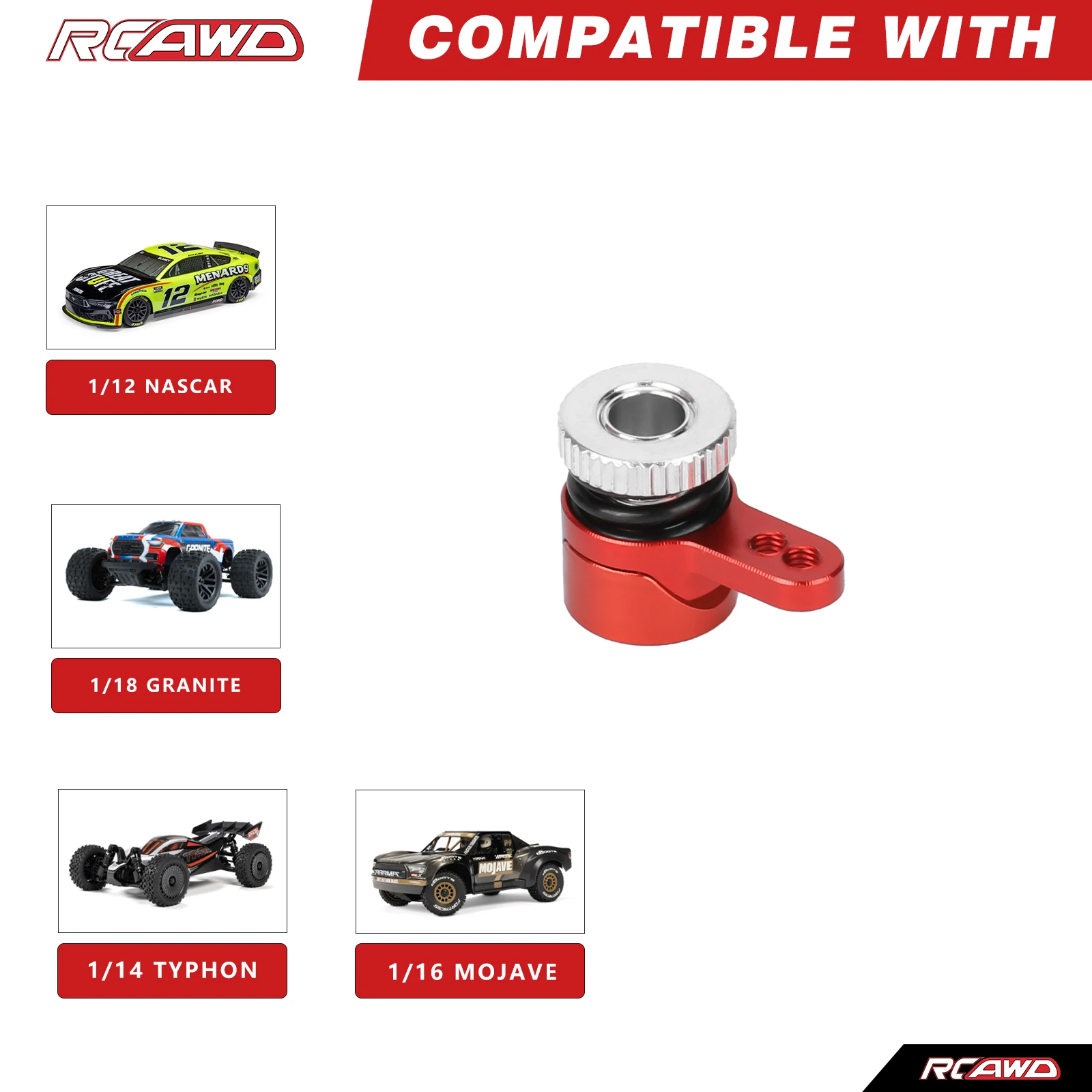 

RCAWD Servo Saver Steering Arm for ARRMA 1/14 1/16 1/18 GROM GRANITE TYPHON MOJAVE Losi 1/12 Servo Saver Arm Upgrades Parts