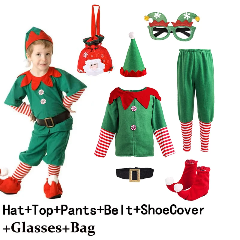 Christmas Kids Clothes Baby Cosplay Santa Claus Costume Toddler Children Xmas Suit Jumpsuit Outfit For Boys Girls Carnival Party