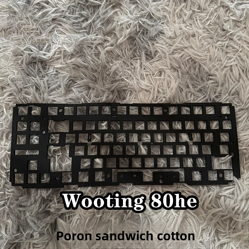 For Wooting 80HE Sound Package Customized CF/FR4 Plate PORON Sandwich Cotton IXPE Switch Pad Mechanical Keyboard Accessories