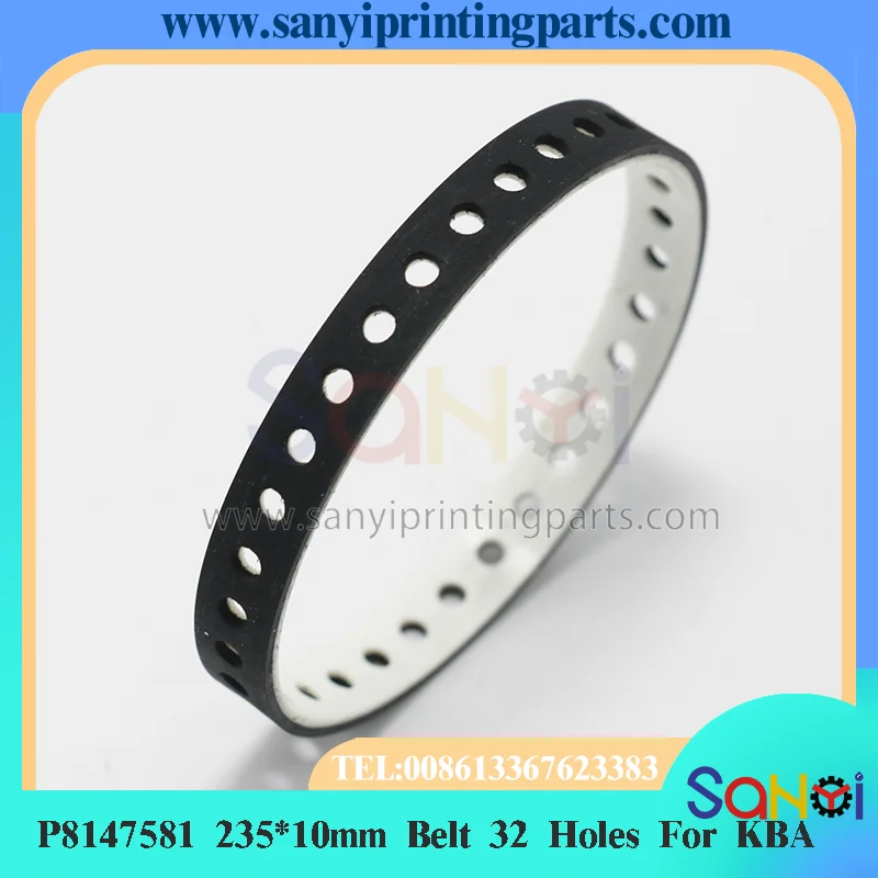 4Pcs  P8147581 235×10mm Belt 32 Holes For KBA Suction Slowdown Belt Printing Machine Spare Parts Partigo 235*10mm
