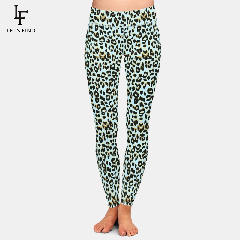 

LETSFIND New Arrival Sexy Women Full Pants 3D Leopard Print Elastic High Waist Fitness Slim Leggings