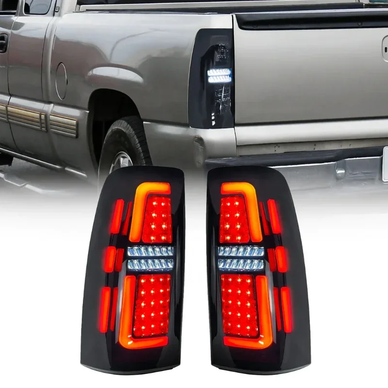 Smoked LED Tail Lights for 99-06 Chevy Silverado & 99- 02 GMC Sierra 1500 2500 3500