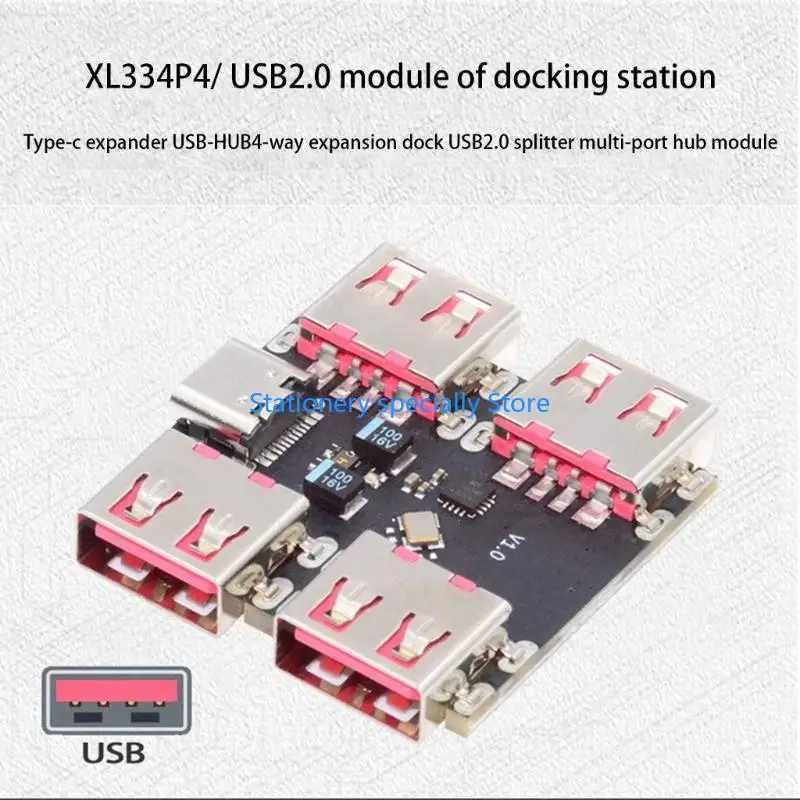 P0RB Small USB 2.0 4 Port Center Extender Strong 4 Port USB 2.0.