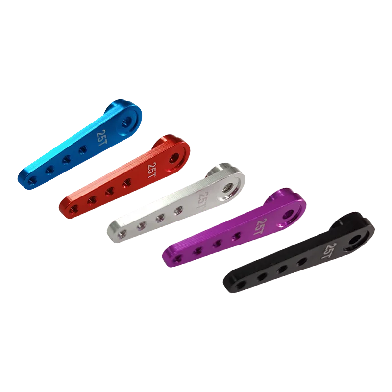 เซอร์โวฮอร์นโลหะ CNC XAERO 2 ชิ้น 23T/24T/25T แขนยาว 37 มม. สำหรับรถบังคับวิทยุ 1/10 เรือบังคับวิทยุ อุปกรณ์เสริม JR Hitec Futaba