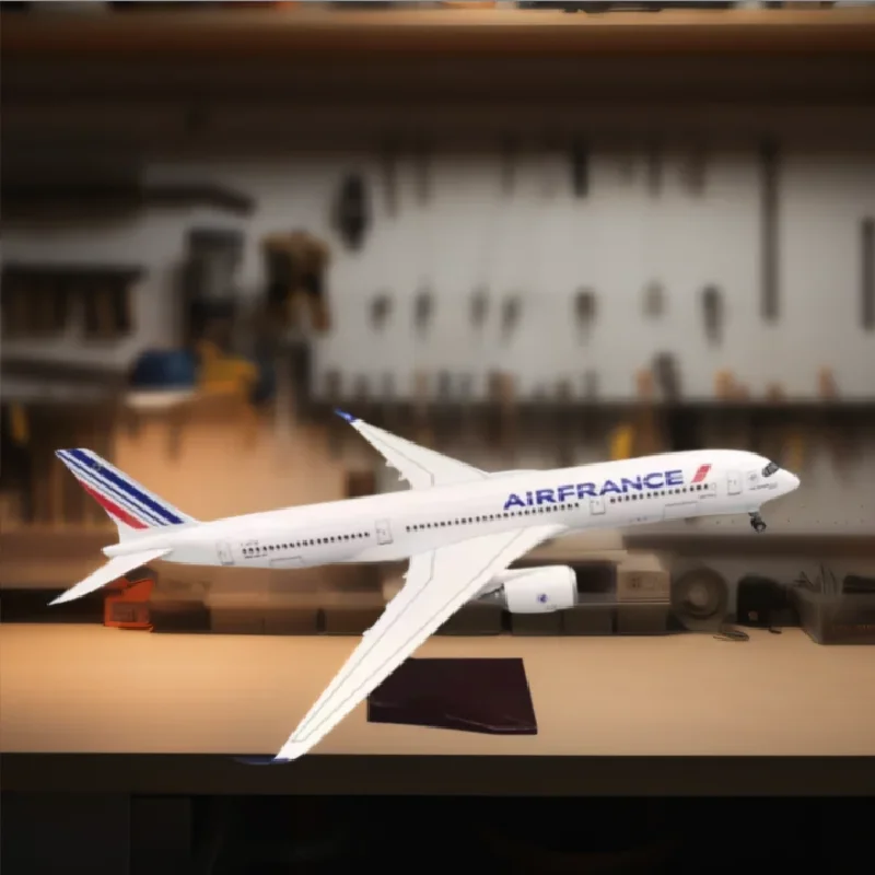 

Air France 47cm Model Aircraft A350 Airbus LED Light Diecasting Machine Collected Model Building Kits Souvenir Plane Display