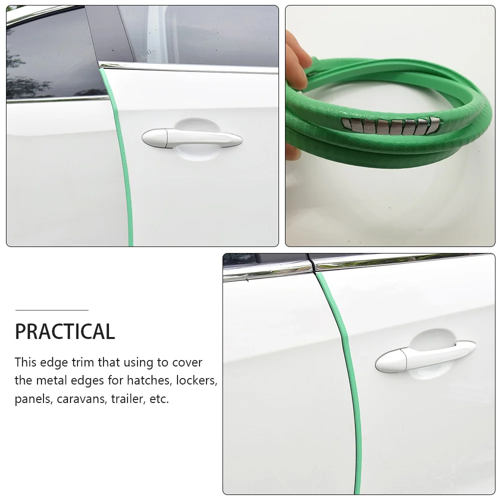 

Green Car Door Guards Rubber Seal Strips for Exterior Body Gap Sealing Soundproof Weatherstrip Adhesive Strip Car Exterior