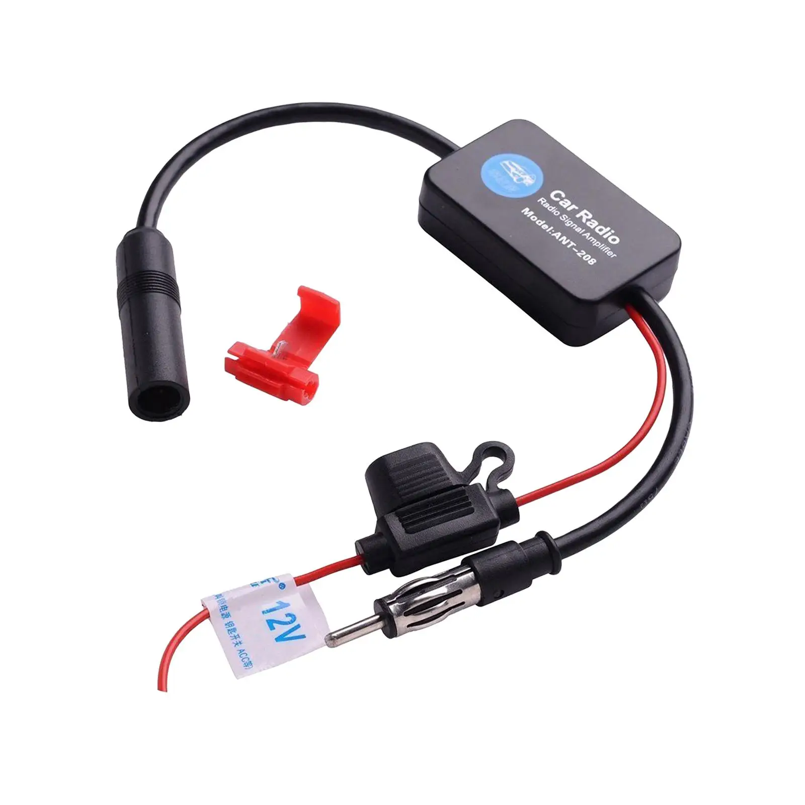 Fm Radio AM Antenna Amp Amplifier Portable Accessories 12V Practical Booster for Marine Vehicle SUV Automotive Boat