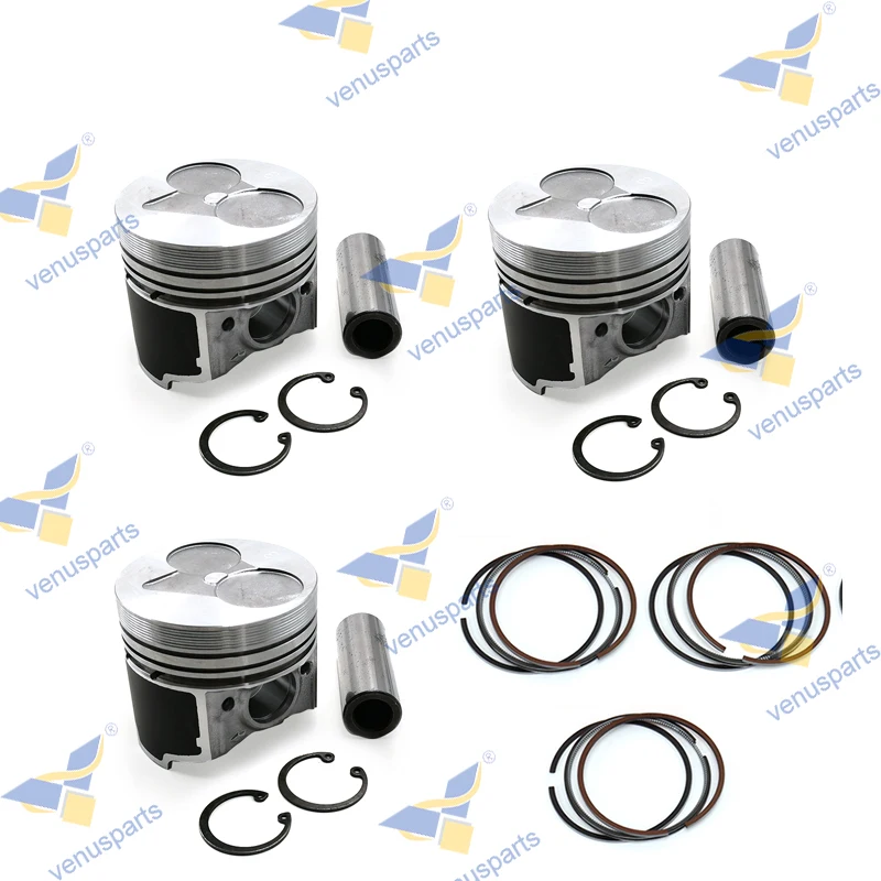 D722 Piston + Piston Rings Kit 3 Set STD 67mm for Kubota Z482 16851-21114 67*1.5HK+1.5+3mm Overhaul Rebuild Kit Engine Parts