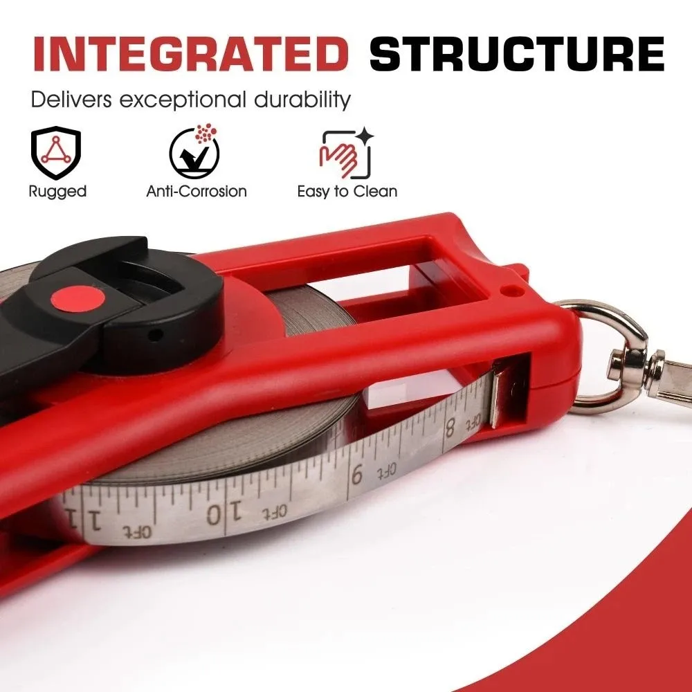 Engraved Oil Gauge Dual Scale Fast Retractable Oil Tank Gauging Tape Carbon Steel Comfortable Fuel Measuring Device Oil Tank