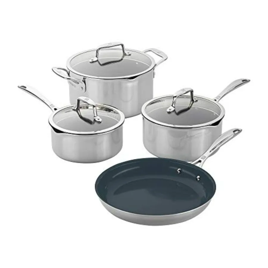 

Clad CFX 7pc Stainless Steel Ceramic Nonstick Cookware Set
