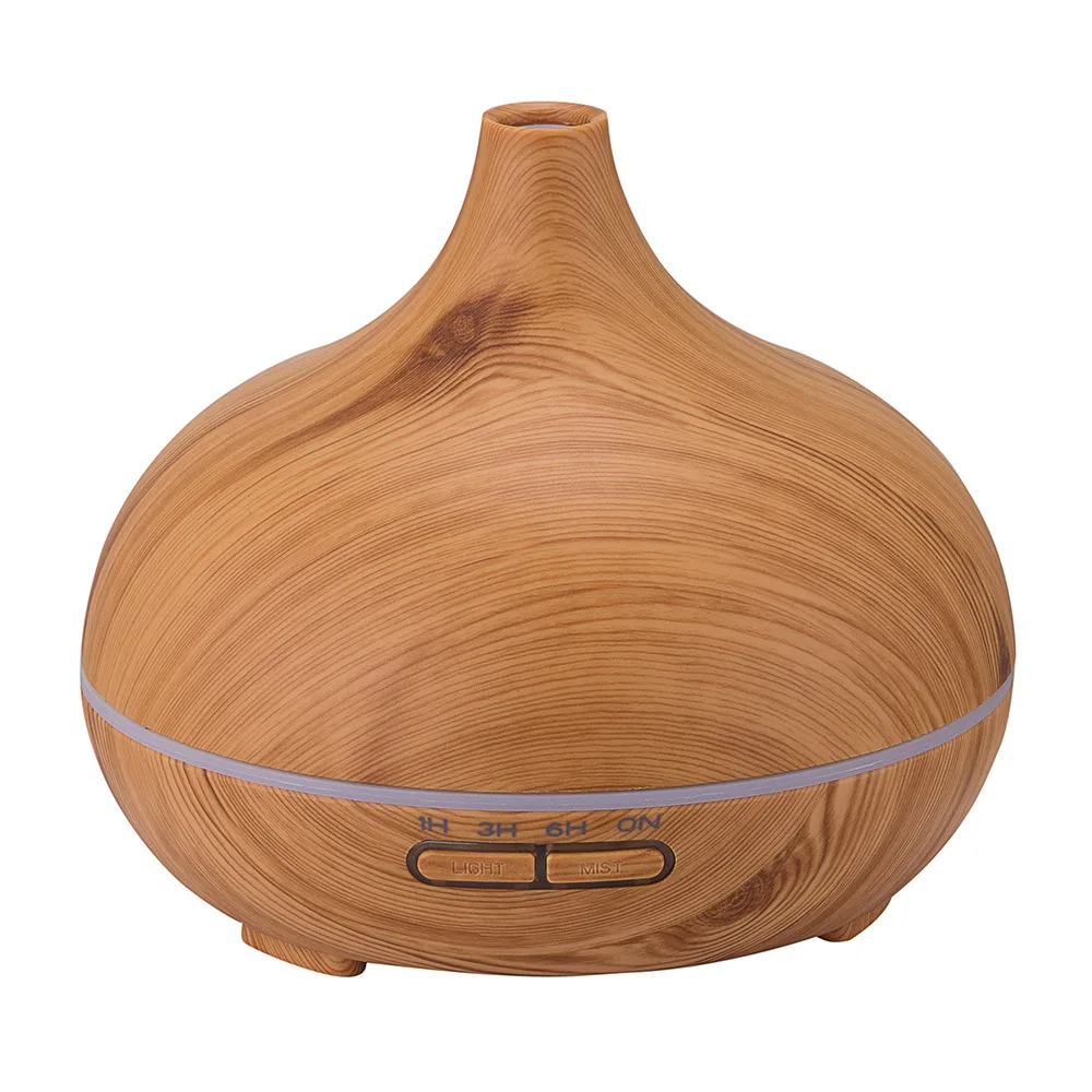 Equipped Bluetooth 500ml aromatherapy diffuser wood grain remote control 7-color light ultrasonic hydration beauty instrument