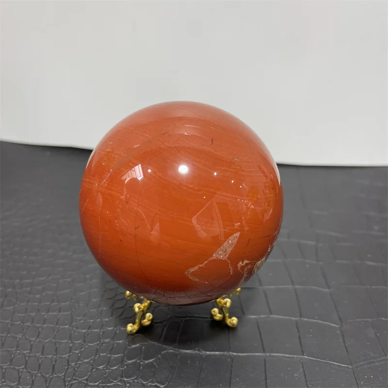 8.1cm Natural Crystal Red Jasper Sphere Amethyst Ball For Decoration