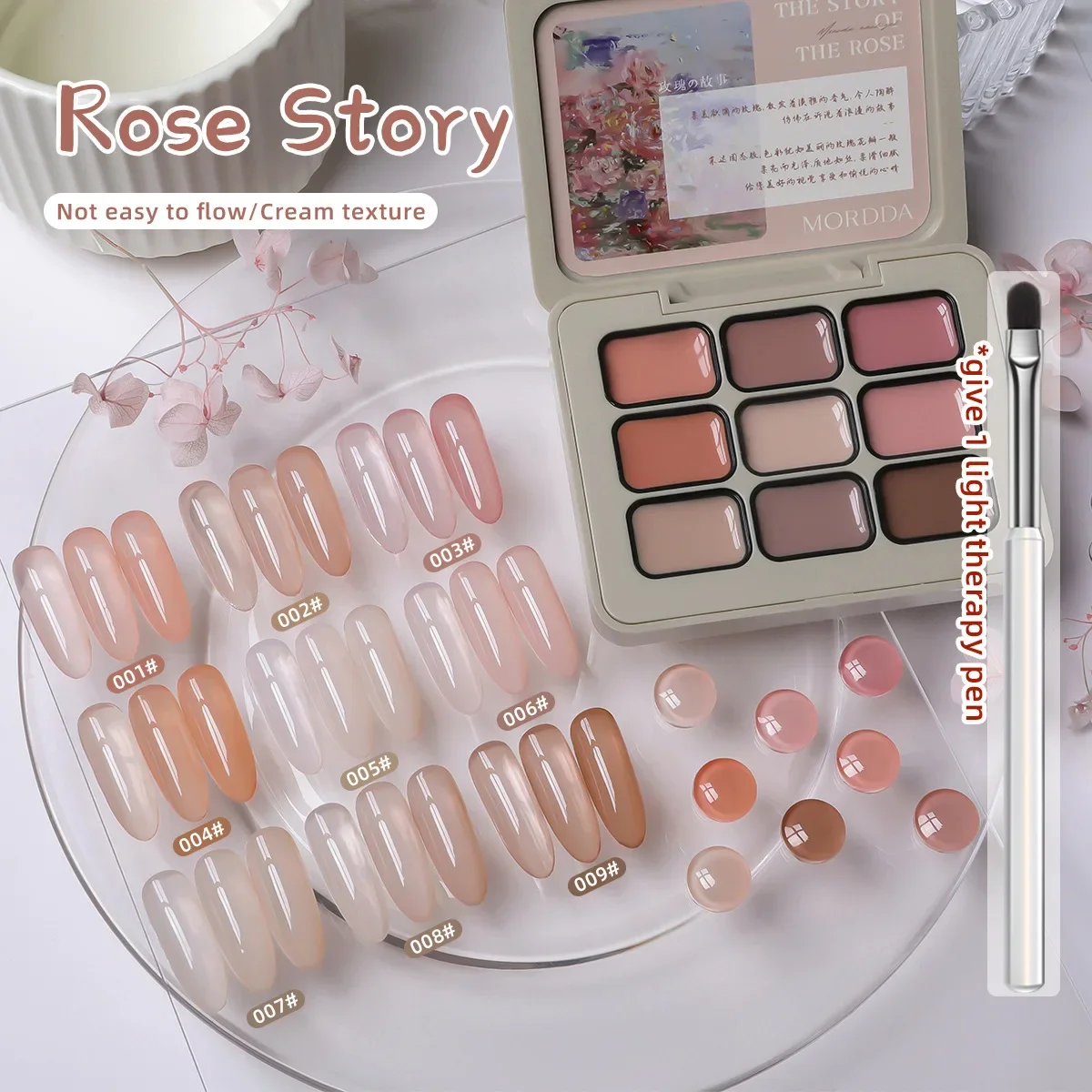 Spring Breeze in Poetry Gel per unghie a 9 colori Colpo rapido Pittura sfumata Polvere Fard Design Peelable UV LED Smalto per unghie Nail Art