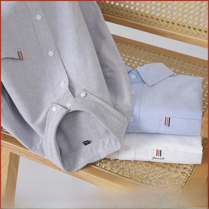 

Ткань из чистой хлопка, длинная све, повседневная ткань для мужчин, против морщин, простой матч, осеннее новое поступление, подставка, молодежный тренд