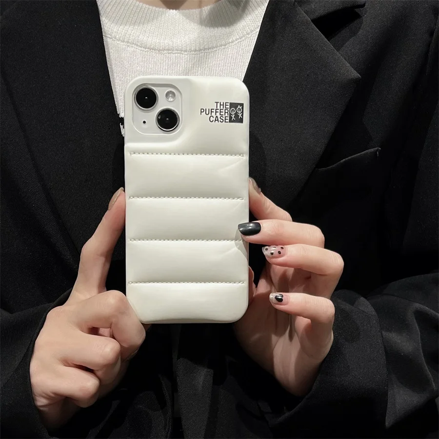 Fashion Solid Color The Puffer Case For iPhone 16 15 14 13