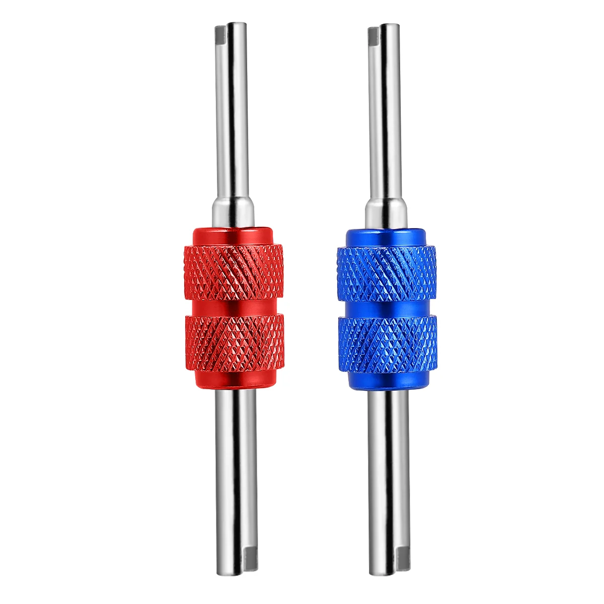 BESTOMZ 2 Pcs Professional Car Tire Stem Core Remover Tool Installer Repair Tool (Red and Blue) stem remover