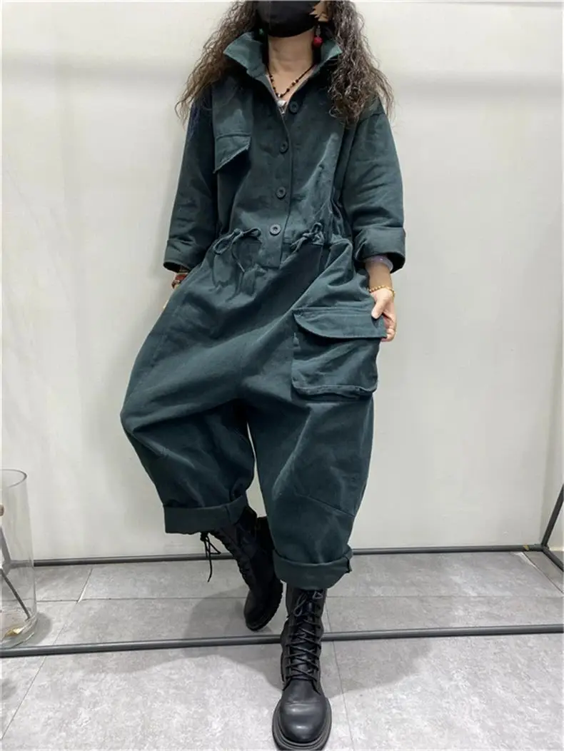 Spring and Autumn New Women's Jumpsuit Loose Casual High Waisted Harem Pants