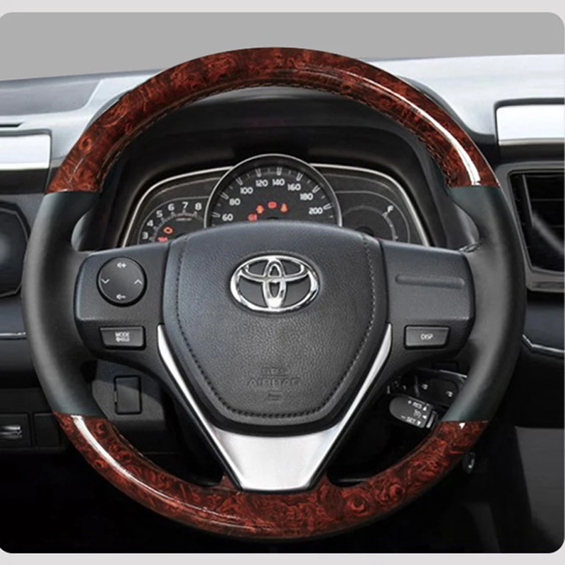 DIY Custom Microfiber Leather Car Steering Wheel Cover for Toyota E'Z RAV4 Auris 2013 2014 Corolla IM 2017 Scion IM 2016