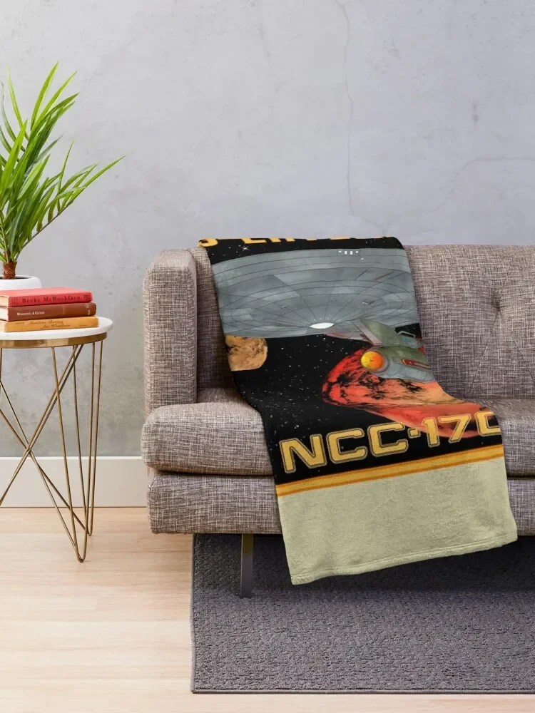 USS Enterprise NCC-1701 Throw Blanket Fluffy Shaggy Soft Blankets Sofas Of Decoration Blankets