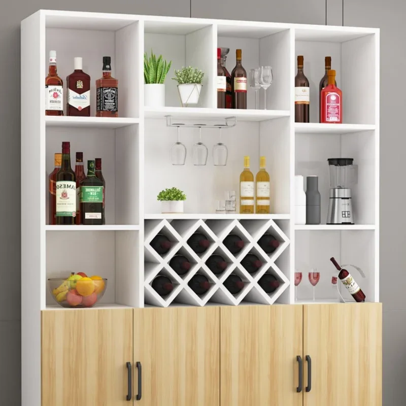 Liquor Kitchen Wine Cabinets Luxury Corner Simplicity Modern Wine Cabinets Display Wall Estante Vinos European Furniture QF50JG