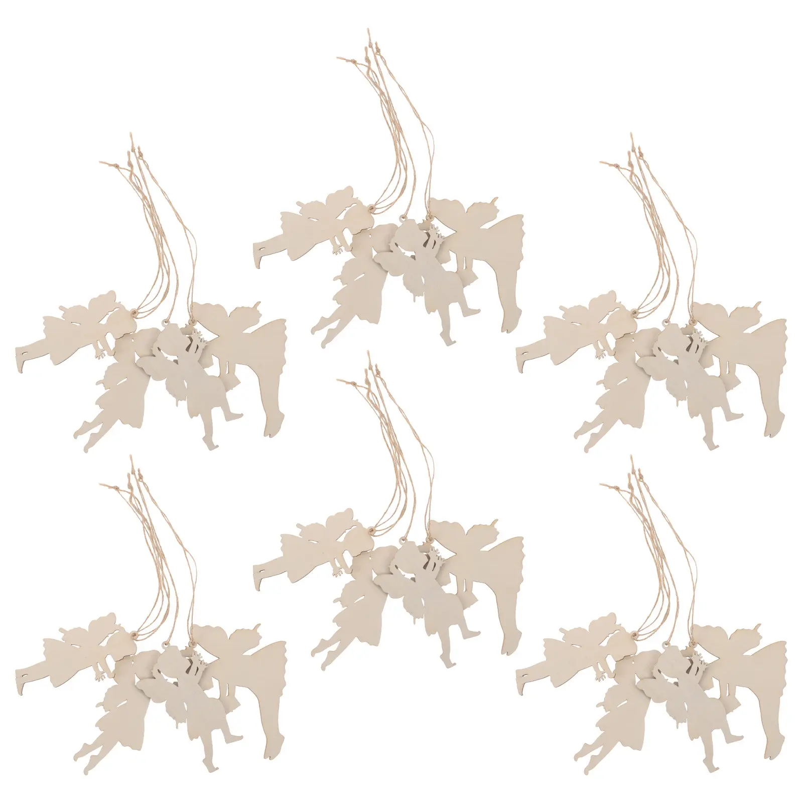 

24Sets Handcrafted Wooden Fairy Cutouts for DIY Home Decor and Creative Classroom Activities Miniature Fairies