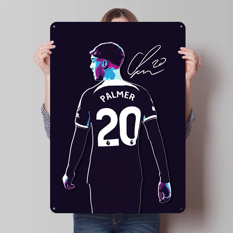 Cole Palmer Footballer Printing Poster Customized Retro Wall Art Vintage Metal Signs for Fans Gaming Room Decoration Aesthetic