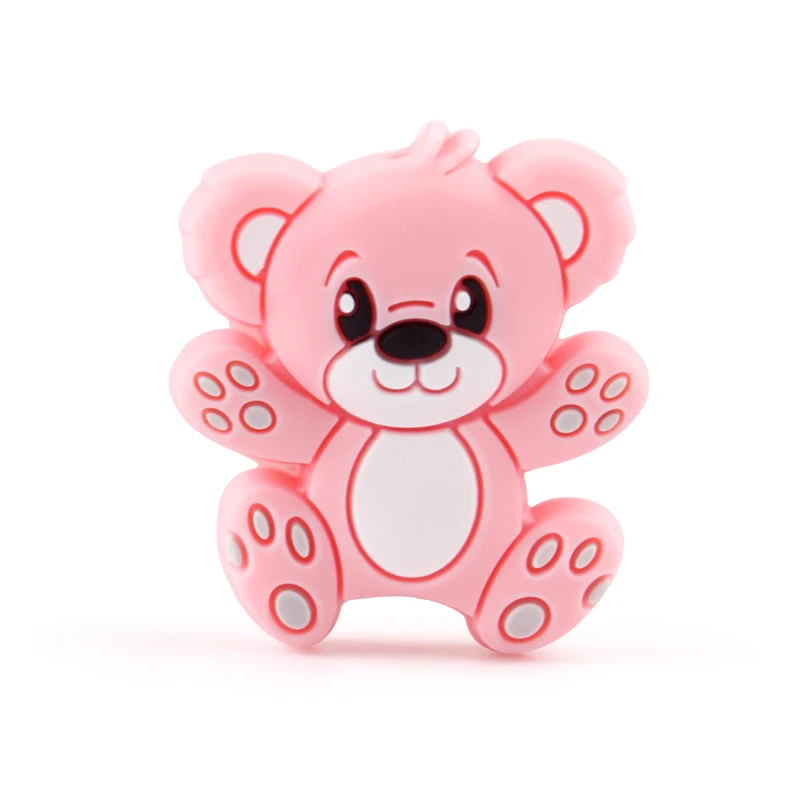 3D Bear Silicone Beads for DIY Keychains and Crafts