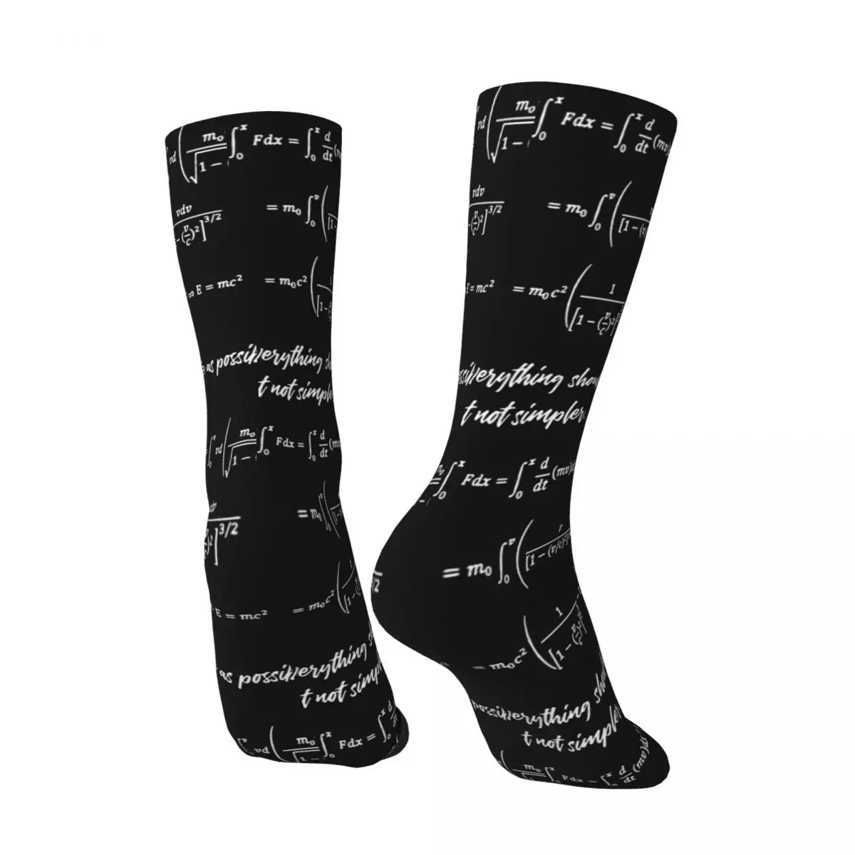 Funny Crazy compression Theory Of General Relativity Sock for Men Hip Hop Harajuku Science Equation Formula Happy Boys Crew Sock